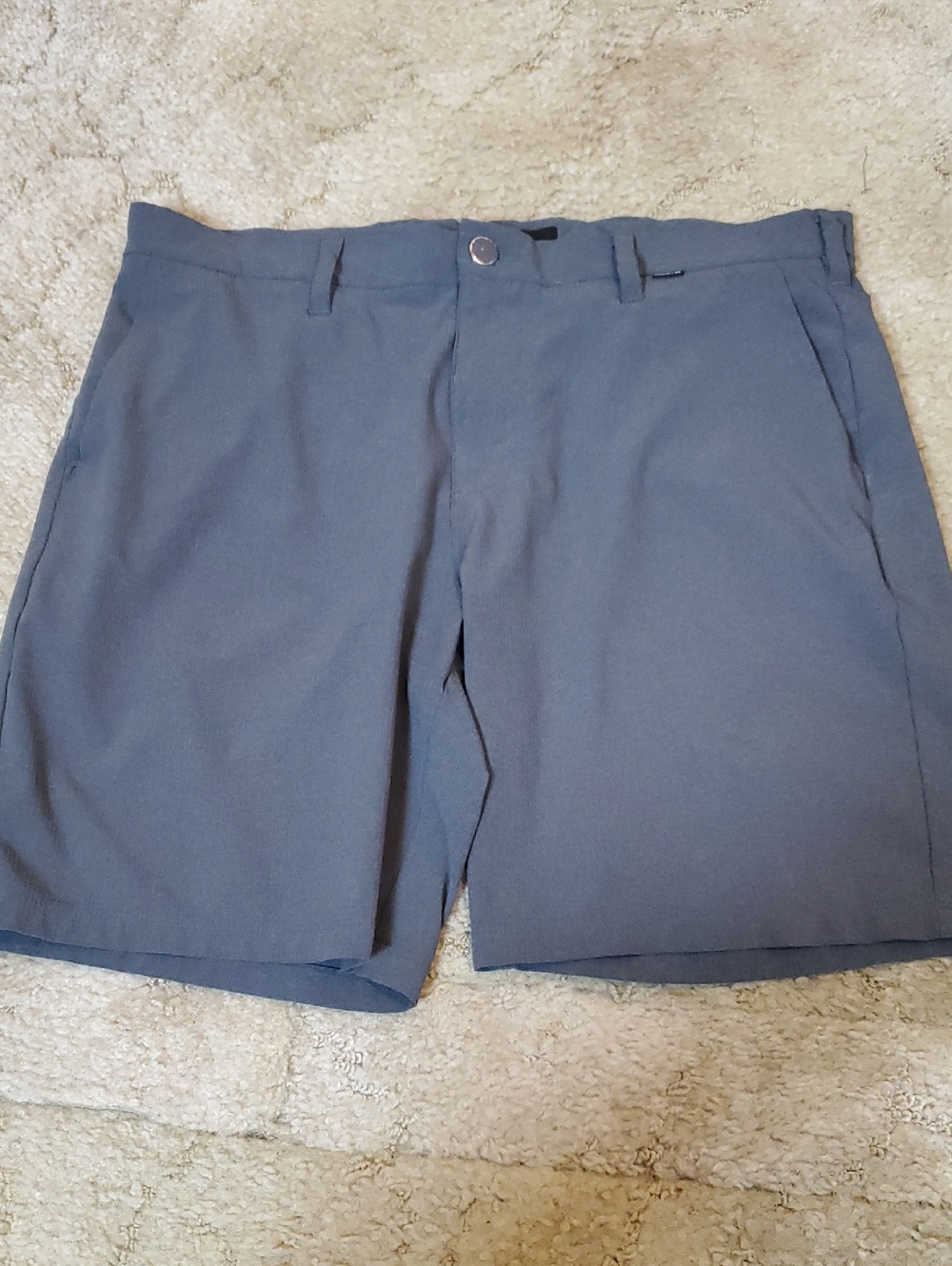 Hurley Men's Slate Blue Flat Front Shorts